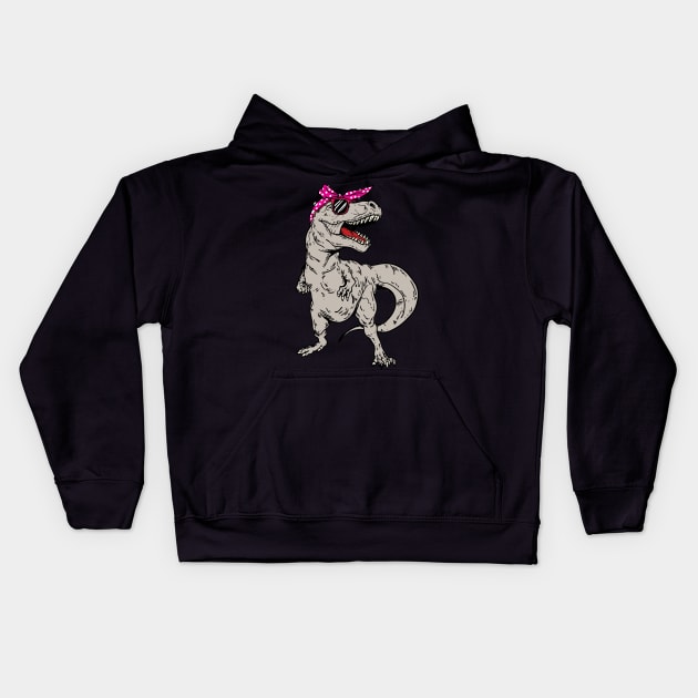 Dinosaur MamaSaurus Dinosaur Shirt Kids Hoodie by DANPUBLIC